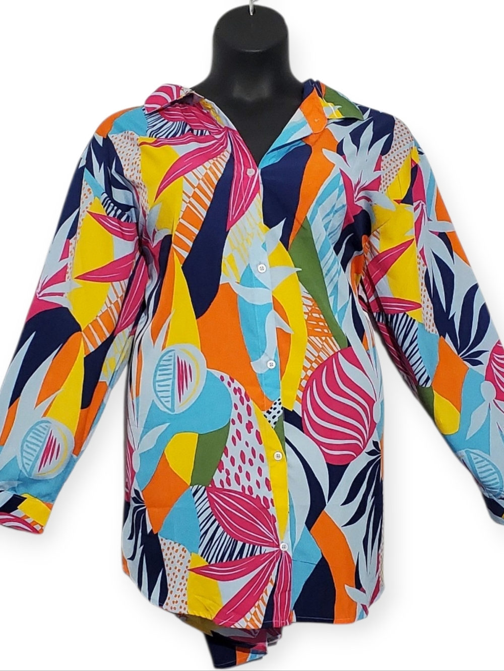 New Look Multicolor Abstract Print Blouse